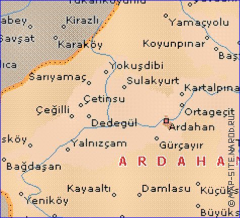 mapa de  il Ardahan