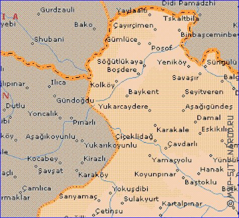 mapa de  il Ardahan