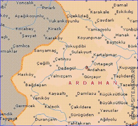 mapa de  il Ardahan