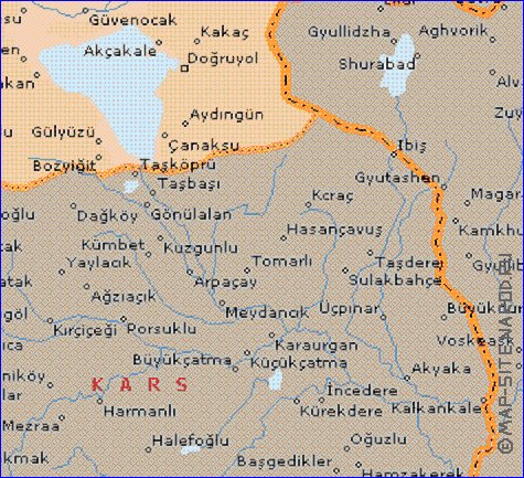 mapa de  il Ardahan