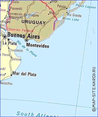 mapa de Argentina em ingles