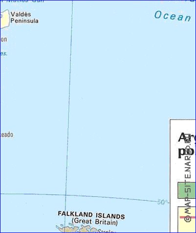 mapa de Argentina em ingles