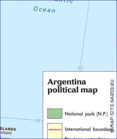 mapa de Argentina em ingles