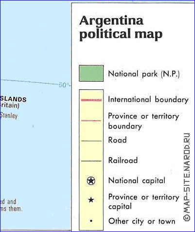 mapa de Argentina em ingles