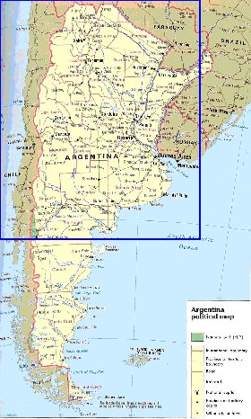 mapa de Argentina em ingles