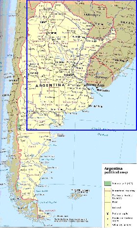 mapa de Argentina em ingles