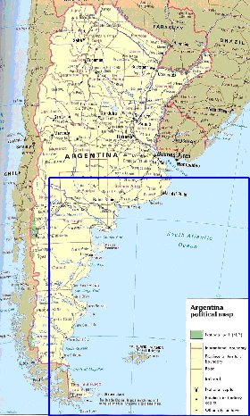 mapa de Argentina em ingles