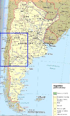 mapa de Argentina em ingles