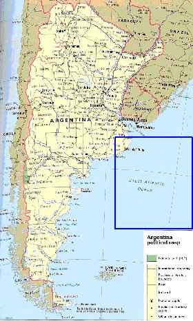 mapa de Argentina em ingles