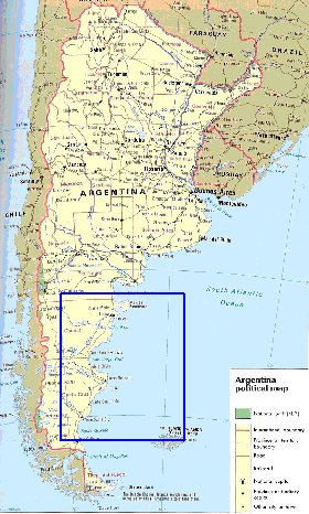 mapa de Argentina em ingles