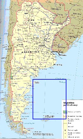 mapa de Argentina em ingles