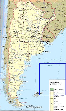 mapa de Argentina em ingles