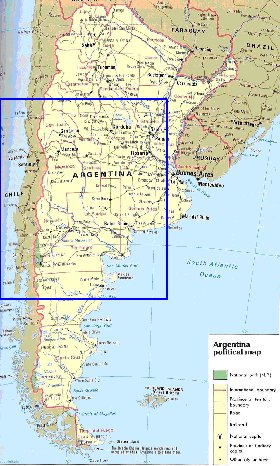 mapa de Argentina em ingles