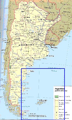 mapa de Argentina em ingles