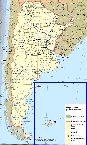 mapa de Argentina em ingles