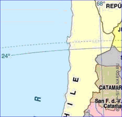 mapa de Argentina em espanhol