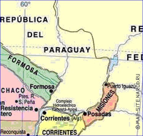 carte de Argentine en espagnol
