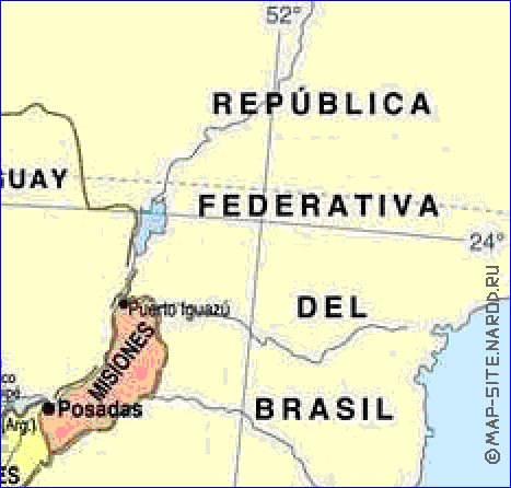 carte de Argentine en espagnol