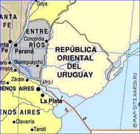 carte de Argentine en espagnol