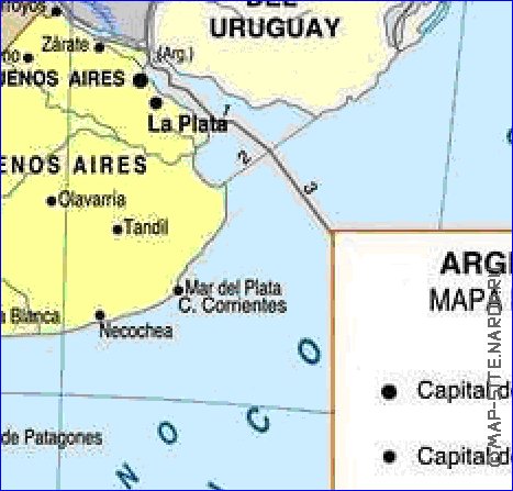 carte de Argentine en espagnol