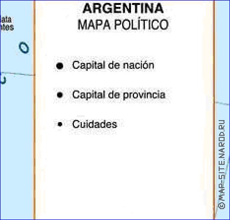 mapa de Argentina em espanhol