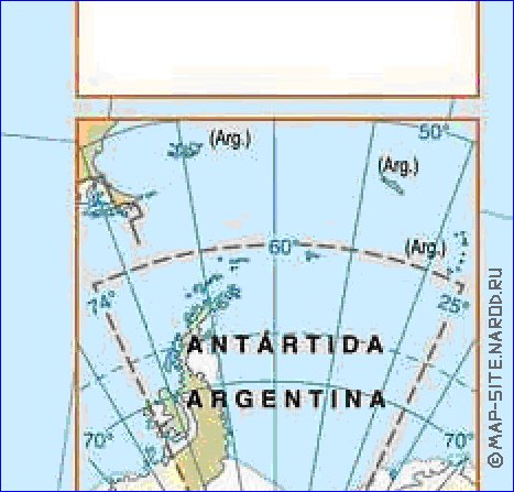 mapa de Argentina em espanhol