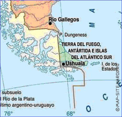 carte de Argentine en espagnol