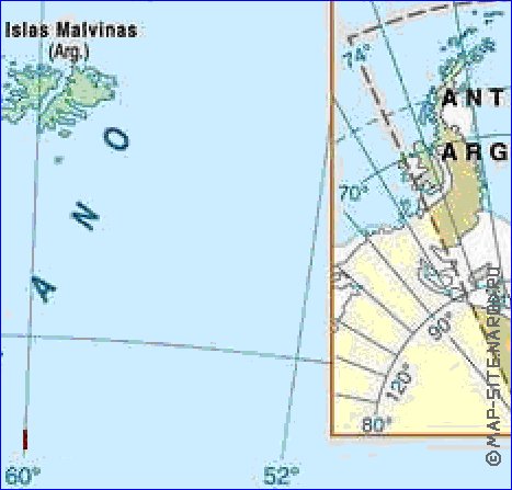 mapa de Argentina em espanhol