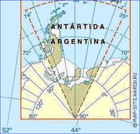 mapa de Argentina em espanhol