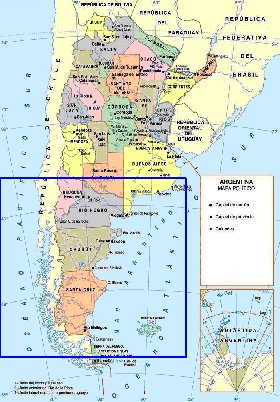 carte de Argentine en espagnol