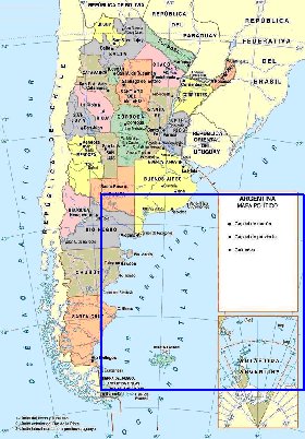 carte de Argentine en espagnol