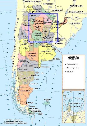 carte de Argentine en espagnol