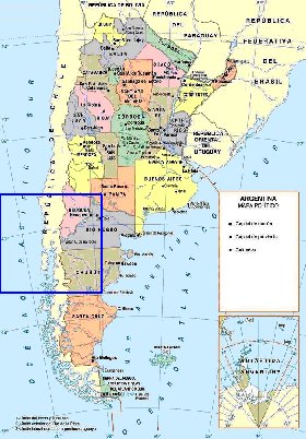 carte de Argentine en espagnol