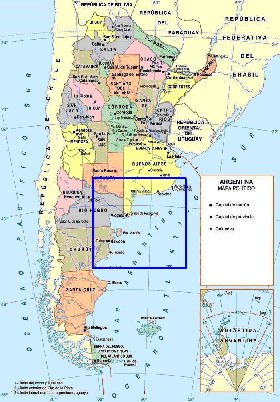 carte de Argentine en espagnol