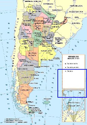 carte de Argentine en espagnol