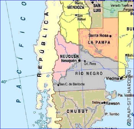 carte de Argentine en espagnol