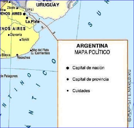 carte de Argentine en espagnol