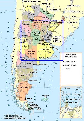 carte de Argentine en espagnol