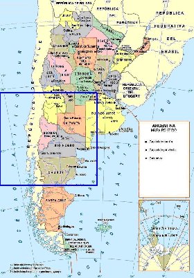 carte de Argentine en espagnol