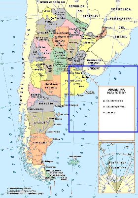 carte de Argentine en espagnol