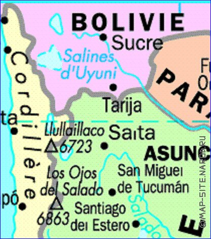 carte de Argentine