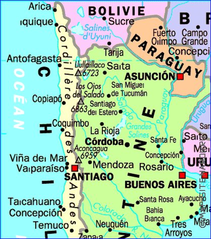 carte de Argentine