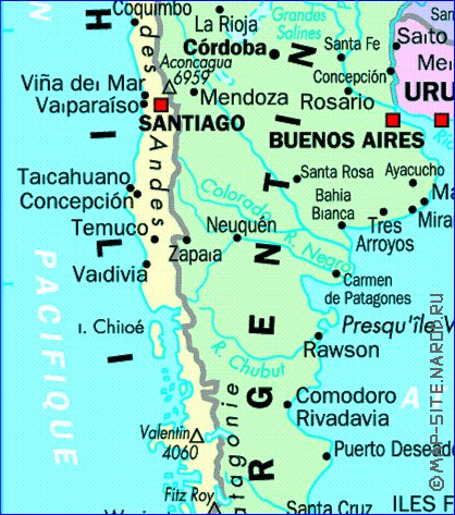 mapa de Argentina em frances