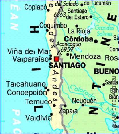 mapa de Argentina em frances