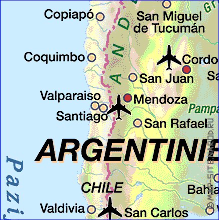 carte de Argentine en allemand