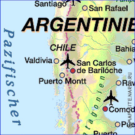 carte de Argentine en allemand