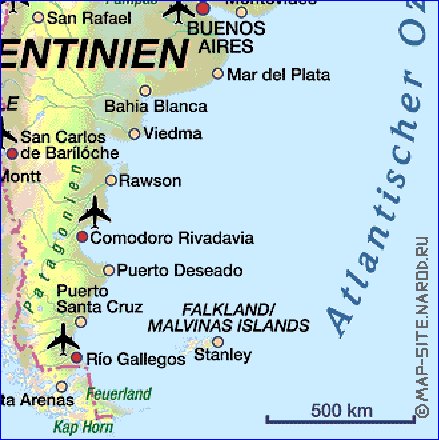 carte de Argentine en allemand