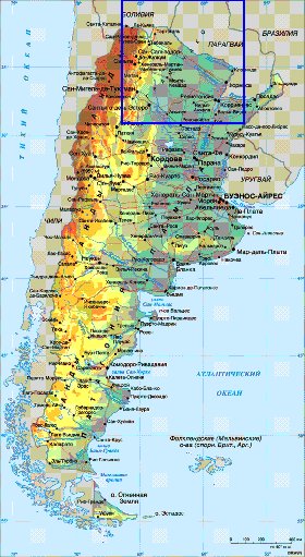 mapa de Argentina