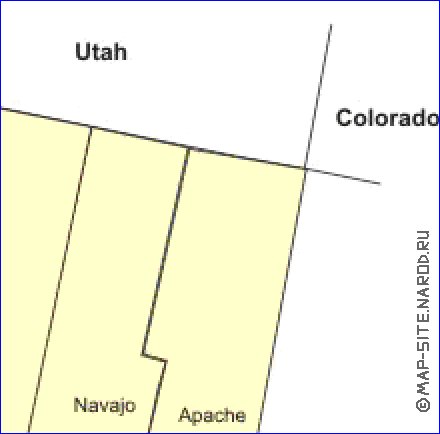 Administratives carte de Arizona en anglais