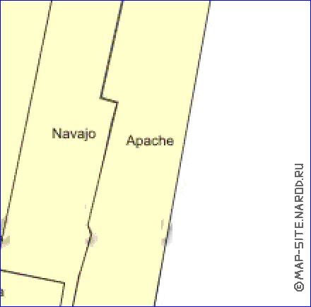 Administrativa mapa de Arizona em ingles